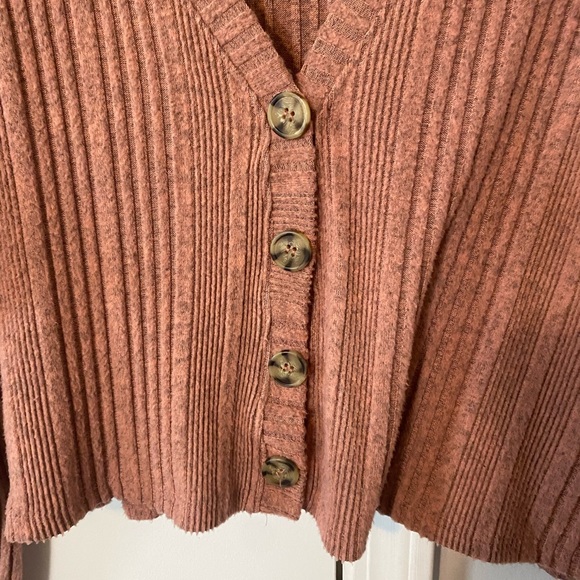 Altar’d State rubbed cropped button front cardigan size S - Picture 3 of 6